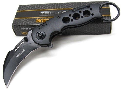 Tac Force Tactical Karambit Assisted Opening Speedster Folding Knife Black 534BK