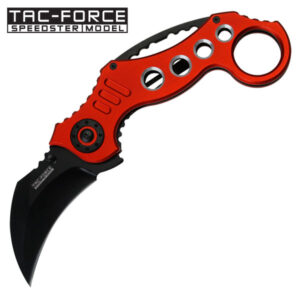 Tac-Force Tactical Karambit Assisted Open Pocket Knife Red Handle