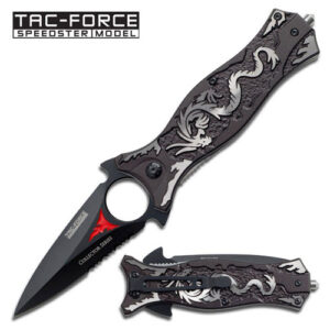 Spring Assist - 'Legal Automatic' Knife - Dragon Dagger Grey