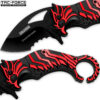 TAC FORCE Falcon Talon Serrated Karambit Collectors Series Knife | Red & Black