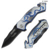 Tac Force Blue Dragon Strike Spring Assisted Grey Handle Knife