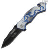 Tac Force Blue Dragon Strike Spring Assisted Grey Handle Knife