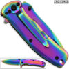 Tac-Force Iridescent Titanium Spring Assisted Pocket Knife Multicolor Coating