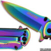 Tac-Force Iridescent Titanium Spring Assisted Pocket Knife Multicolor Coating