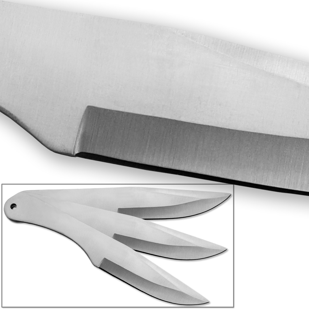 Jack Ripper Throwing Knives 3Pcs Set Very SHARP! 6in Overall Heat Treated