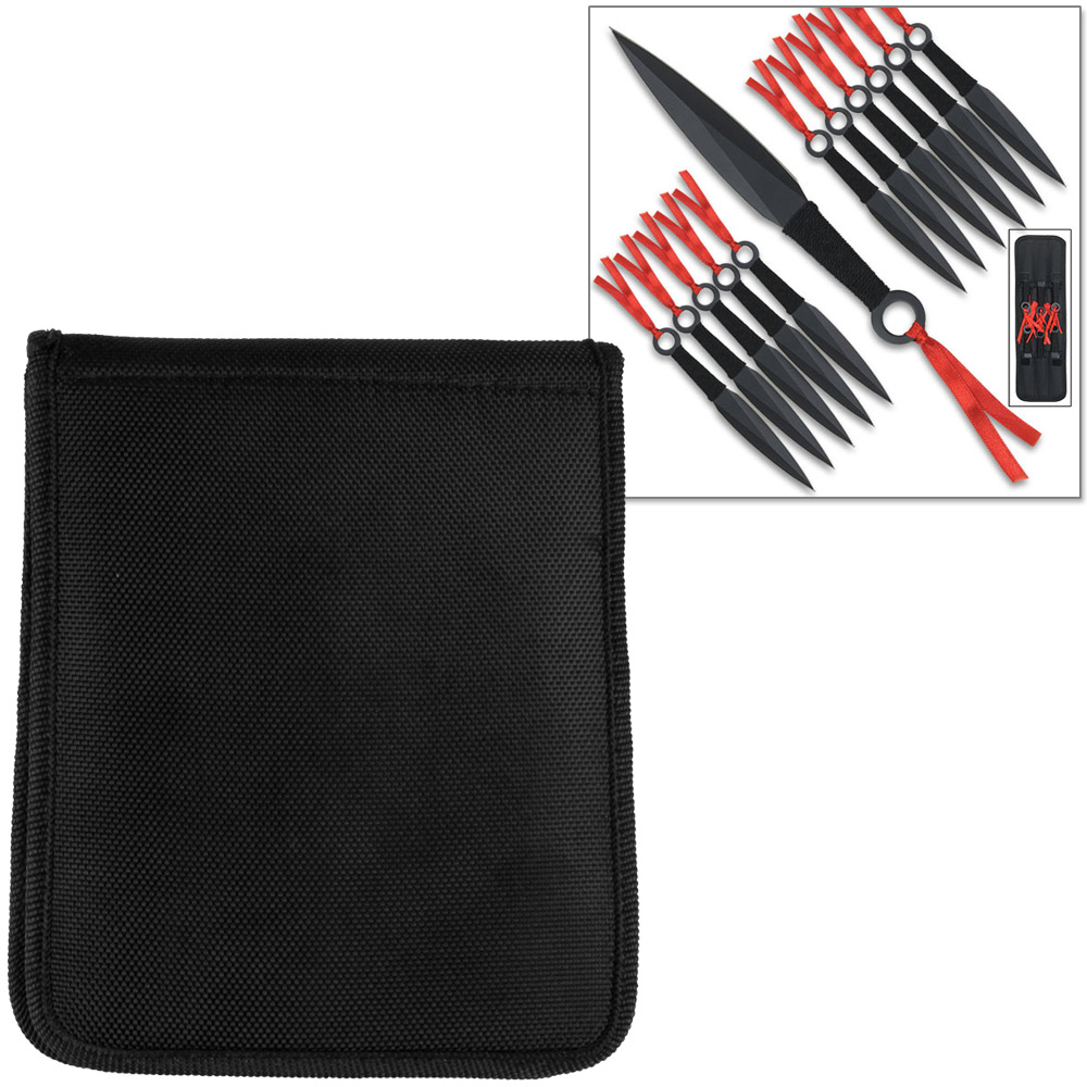 Stealthy Dozen Throwing Knives 12pcs SHARP Precision Balance Red
