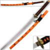 Supreme Kai Katana Japanese Tosho Sword Orange & Black Ornate