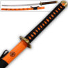 Supreme Kai Katana Japanese Tosho Sword Orange & Black Ornate