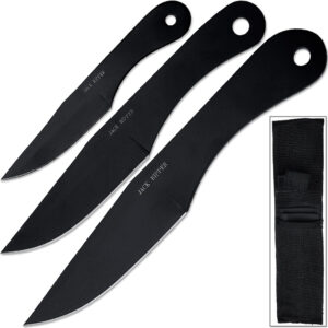 Jack Ripper Black Trifecta Knives Set 3Pcs Throwers All 3 Sizes Extremely SHARP