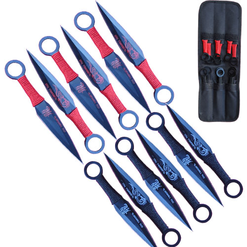 On Target Bullseye 12 Piece Target Throwing Knife Set