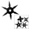 MK-Ultra Covert Ninja Throwing Stars Set of 4 With Pouch Black