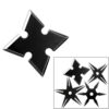 MK-Ultra Covert Ninja Throwing Stars Set of 4 With Pouch Black