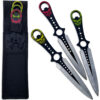 Grinning Demon Throwing Knife Set of 3 Death Note Ninja Skulls
