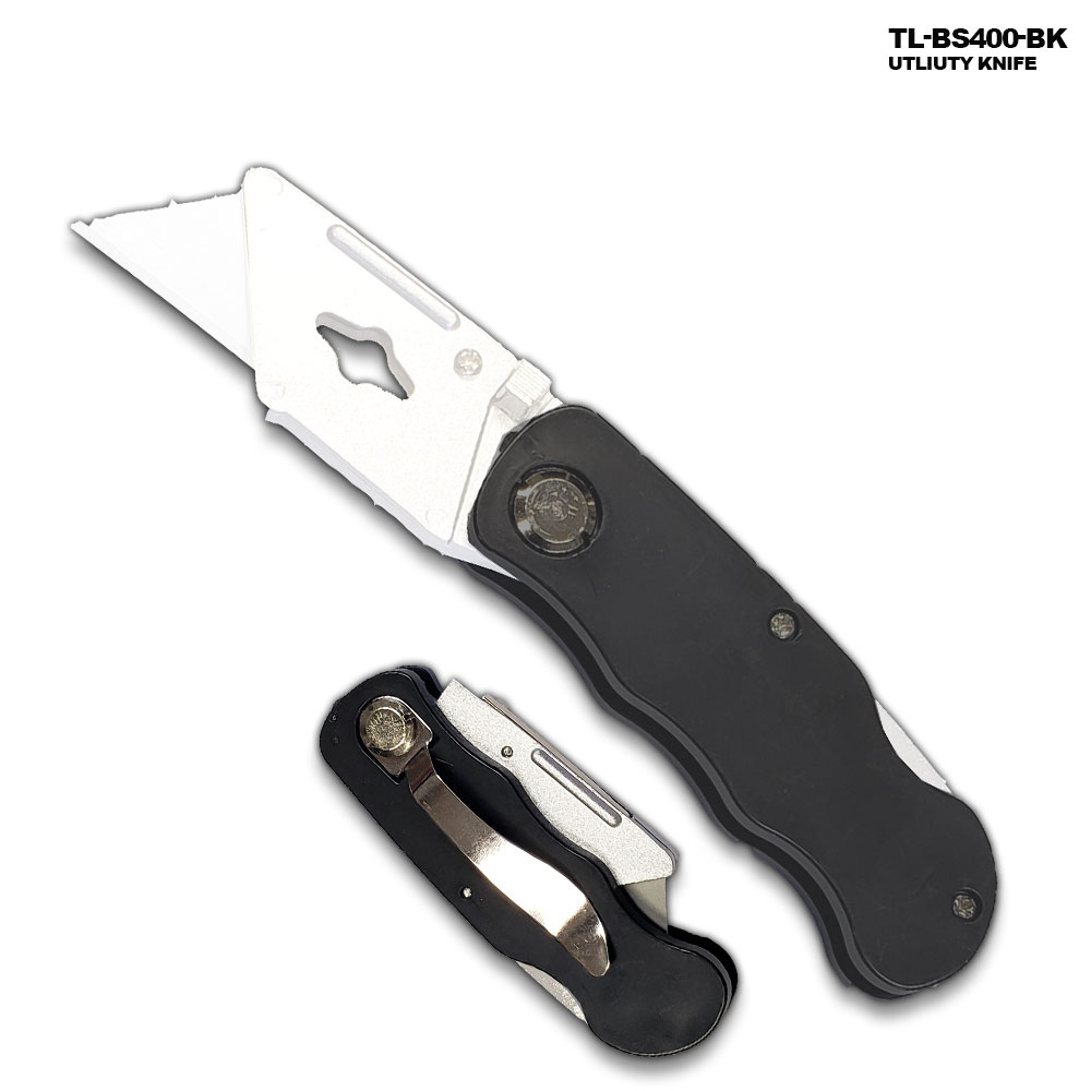 Folding Utility Knife Black Handle