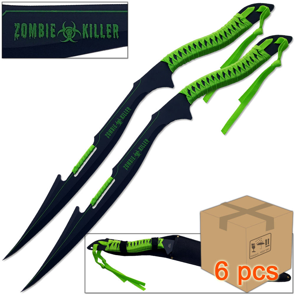 Case of 6pcs Zombie Armageddon Cutter War Blade Set