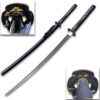 Ten Ryu - Sharp Damascus Steel Katana Sword (Black Handle)