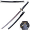 Ten Ryu - Sharp Damascus Steel Katana Sword (Black Handle)