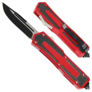Titan Originator DA Drop Point OTF Automatic Knife Red