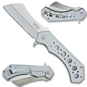 Ball Bearing Field Folding Cleaver Axe (4mm Thick) Machine Silver