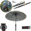 DEMON SLAYER -TANJIRO Kamado Black NICHIRIN Automatic Folding Umbrella