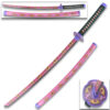Anime WOOD Sword  Larmuroki  Demon Slayer Pink Eyeballs Graphic Scabbard