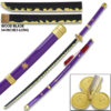 54" One Piece - Roronoa Zoro's Purple "Enma" Wood Sword Katana