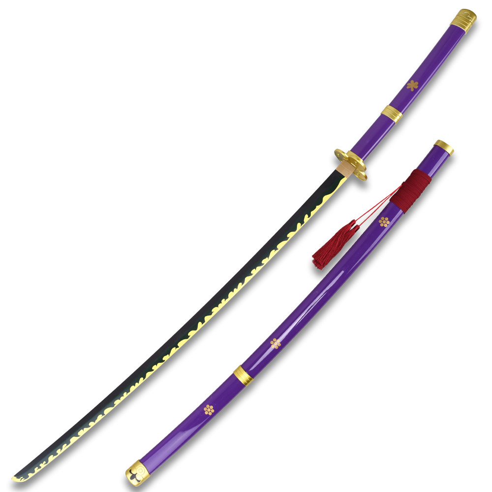 54" One Piece - Roronoa Zoro's Purple "Enma" Wood Sword Katana