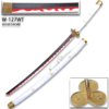 One Piece - Roronoa Zoro's White"Enma" Wood Sword Katana w/Plastic Scabbard