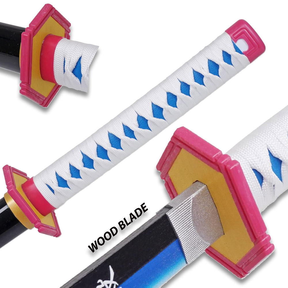 DEMON SLAYER - Zisu Wood New Anime Replica Cosplay  Sword w/Plastic Scabbard