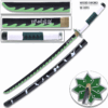 DEMON SLAYER - Sanemi Shinazugawa Green Nichirin Wood Sword Katana w/Plastic Scabbard