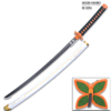 DEMON SLAYER - Blazing S.  Fantasy Wood Samurai Sword Replica Demon Slayer Shinobu Kocho w/Plastic Scabbard