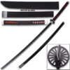 54"DEMON SLAYER -Wood TANJIRO Kamado Black NICHIRIN SWORD KATANA w/Plastic Scabbard