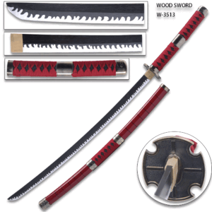 One Piece Anime Cosplay Replica Zoro Wado Ichimonji Wood Sword