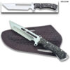 Phantom Point Tactical Survival Fixed Blade Knife D2 Steel Micarta Wood Handle