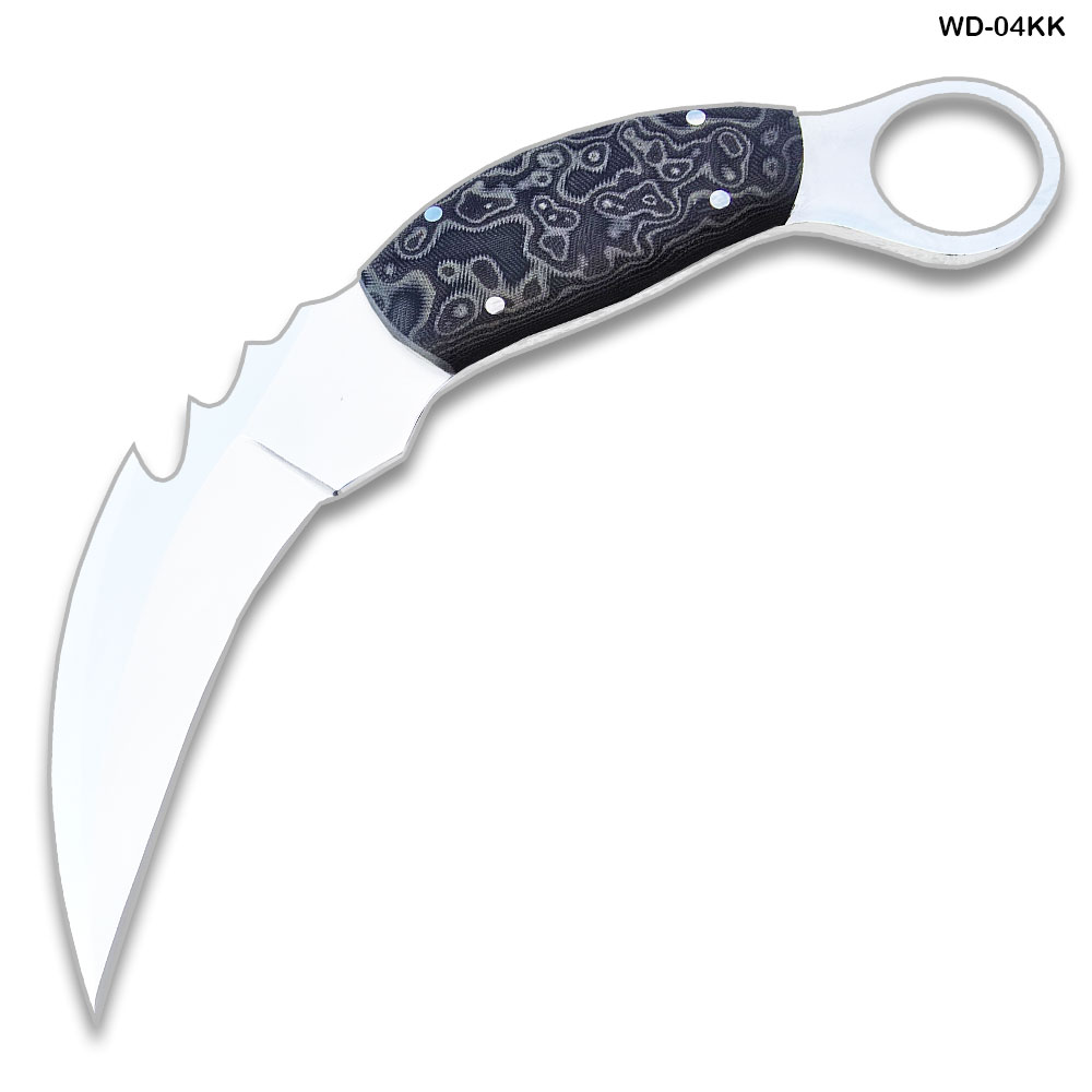 Karambit 9" Full Tang Knife D2 Steel Micarta Wood Handle