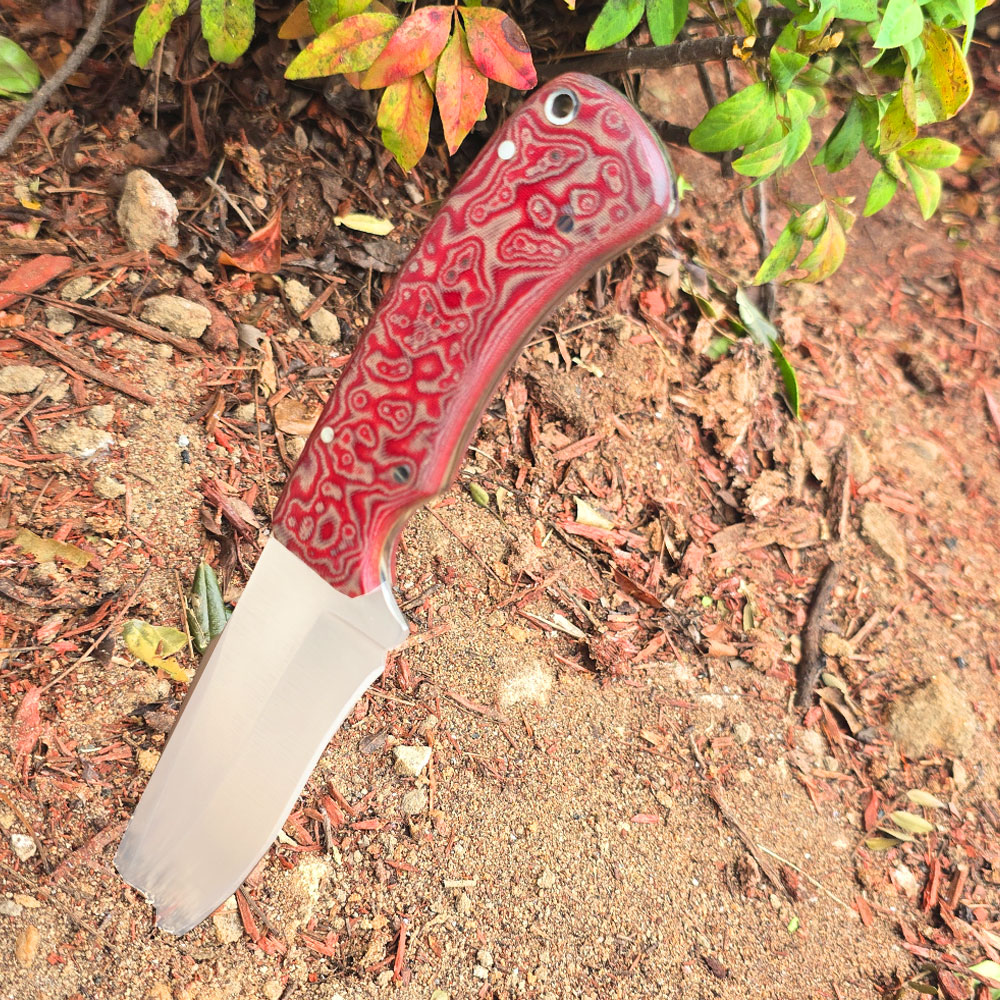 Trailfire Tactical Survival Fixed Blade Knife D2 Steel Micarta Wood Handle