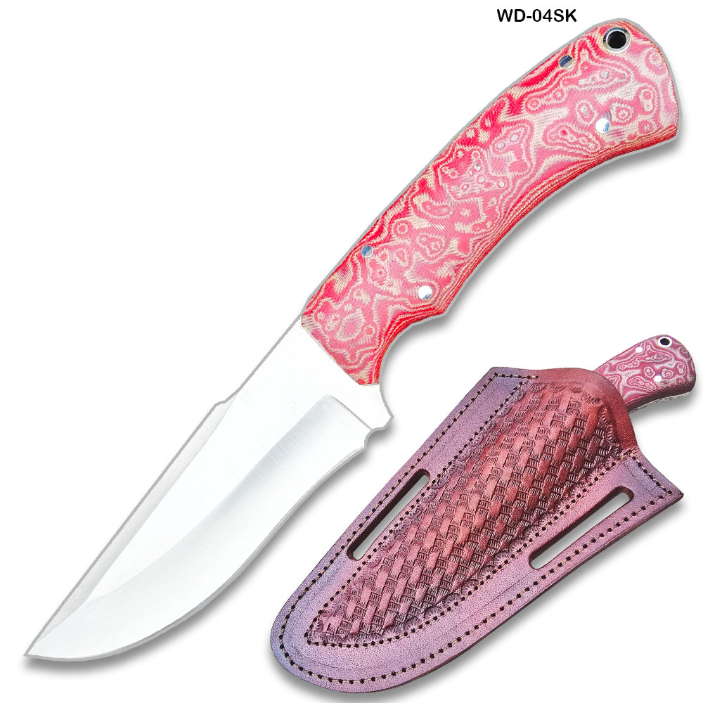 Trailfire Tactical Survival Fixed Blade Knife D2 Steel Micarta Wood Handle