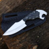 Tactical Fixed Blade Knife D2 Steel Micarta Wood Lion Handle