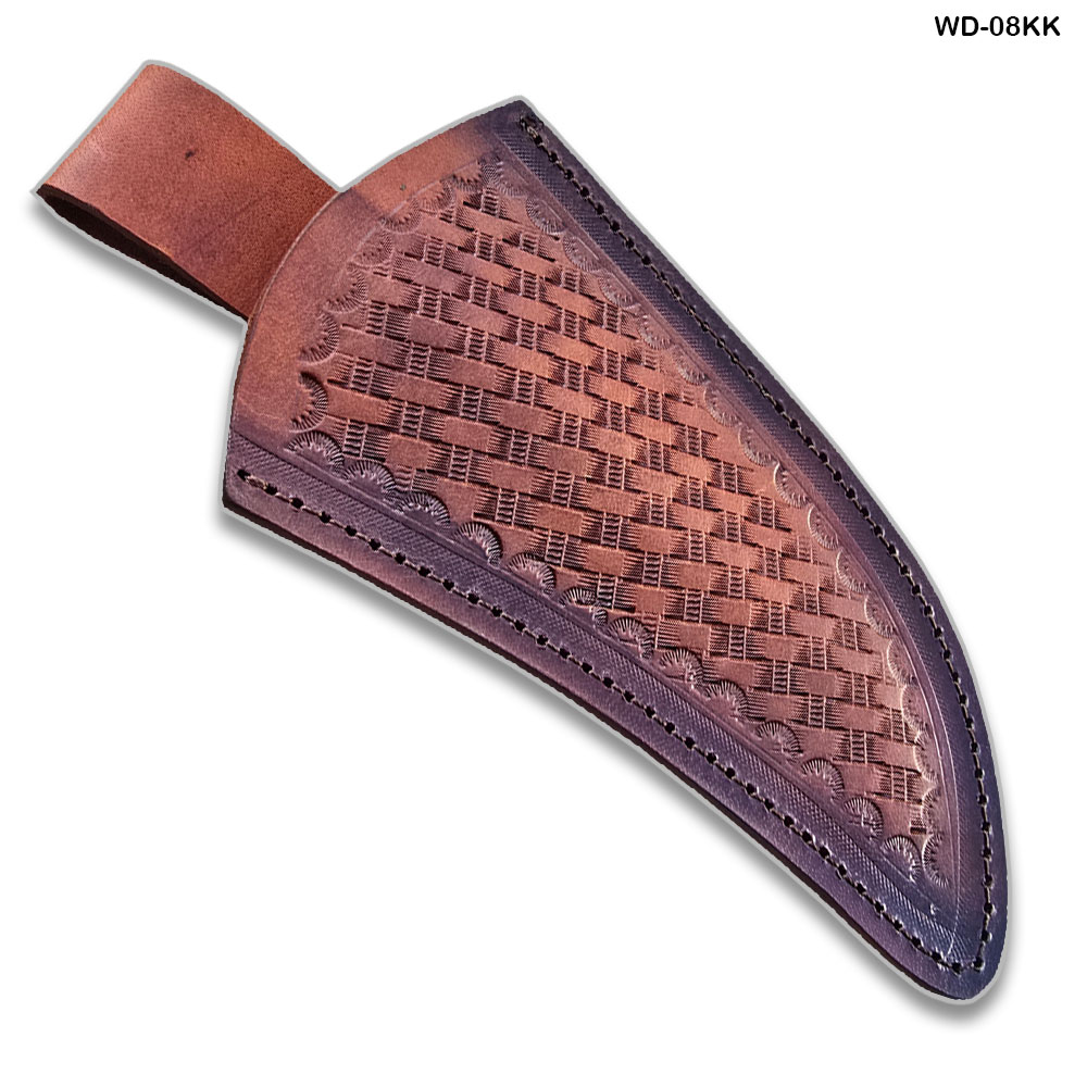 Karambit 8.5" Full Tang Knife D2 Steel Micarta Red & Tan Wood Handle