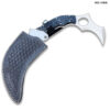 Massive 18" Double Bladed Karambit Full Tang Knife D2 Steel Micarta Black & Tan Wood Handle