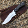 Skinner Tactical Survival Fixed Blade Knife D2 Steel Micarta Wood Handle