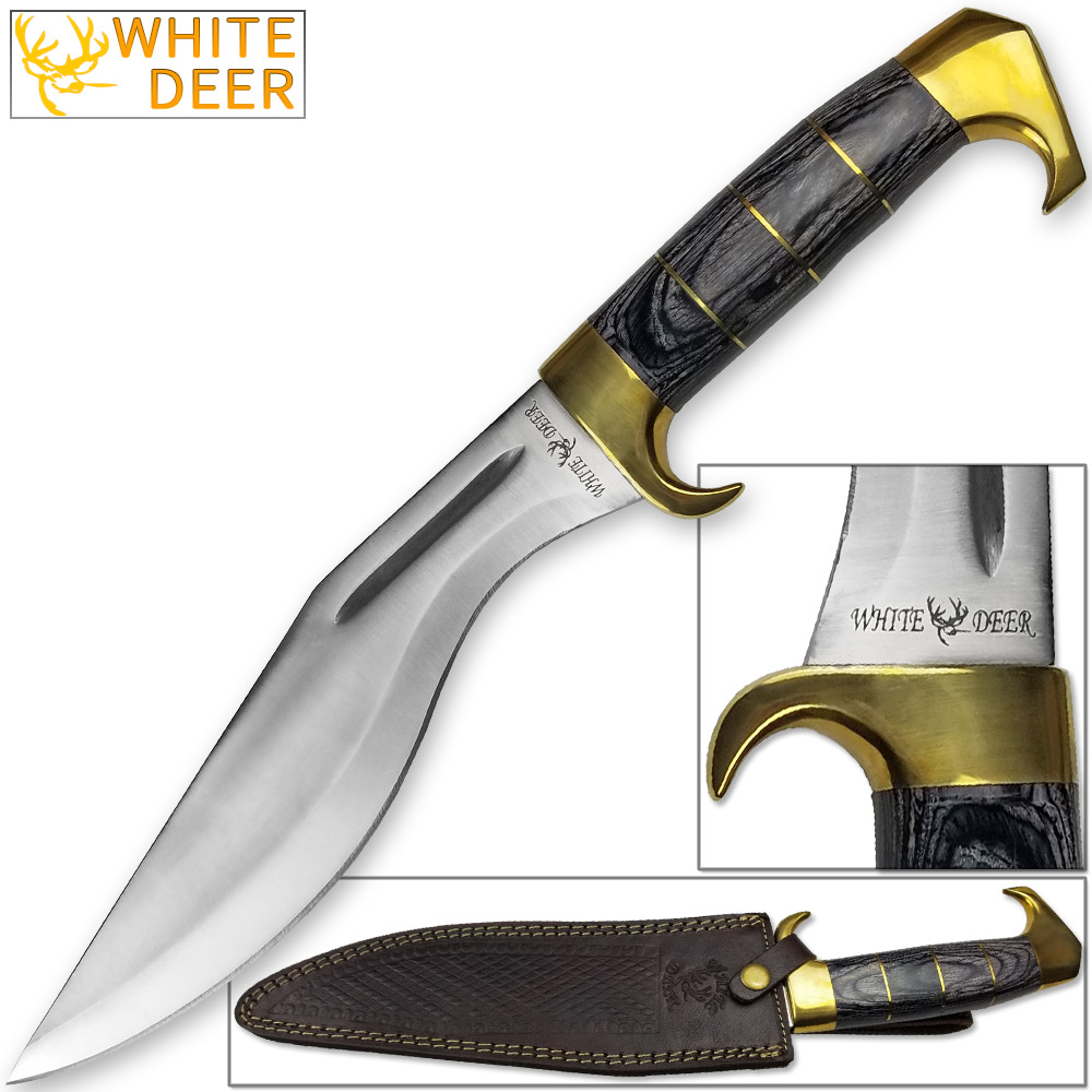 WHITE DEER MAGNUM Kukri Jungle Machete Knife HC Stainless FULL TANG 16.5in