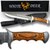 White Deer Full Tang Bowie Knife 15in w/ Sheath & Hardwood Handle