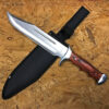 White Deer Full Tang Bowie Knife 15in w/ Sheath & Hardwood Handle