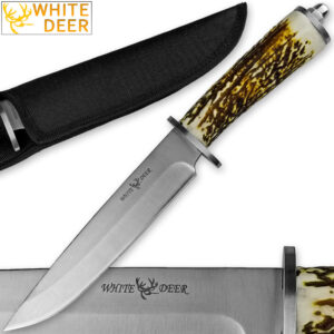 WHITE DEER Apprentice 12.5in Knife 440 Stainless Steel Sim-Stag Handle