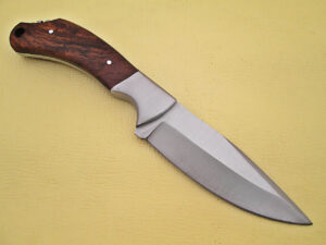 WHITE DEER Full Tang J2 Steel Tactical Knife Walnut Grip Drop Point