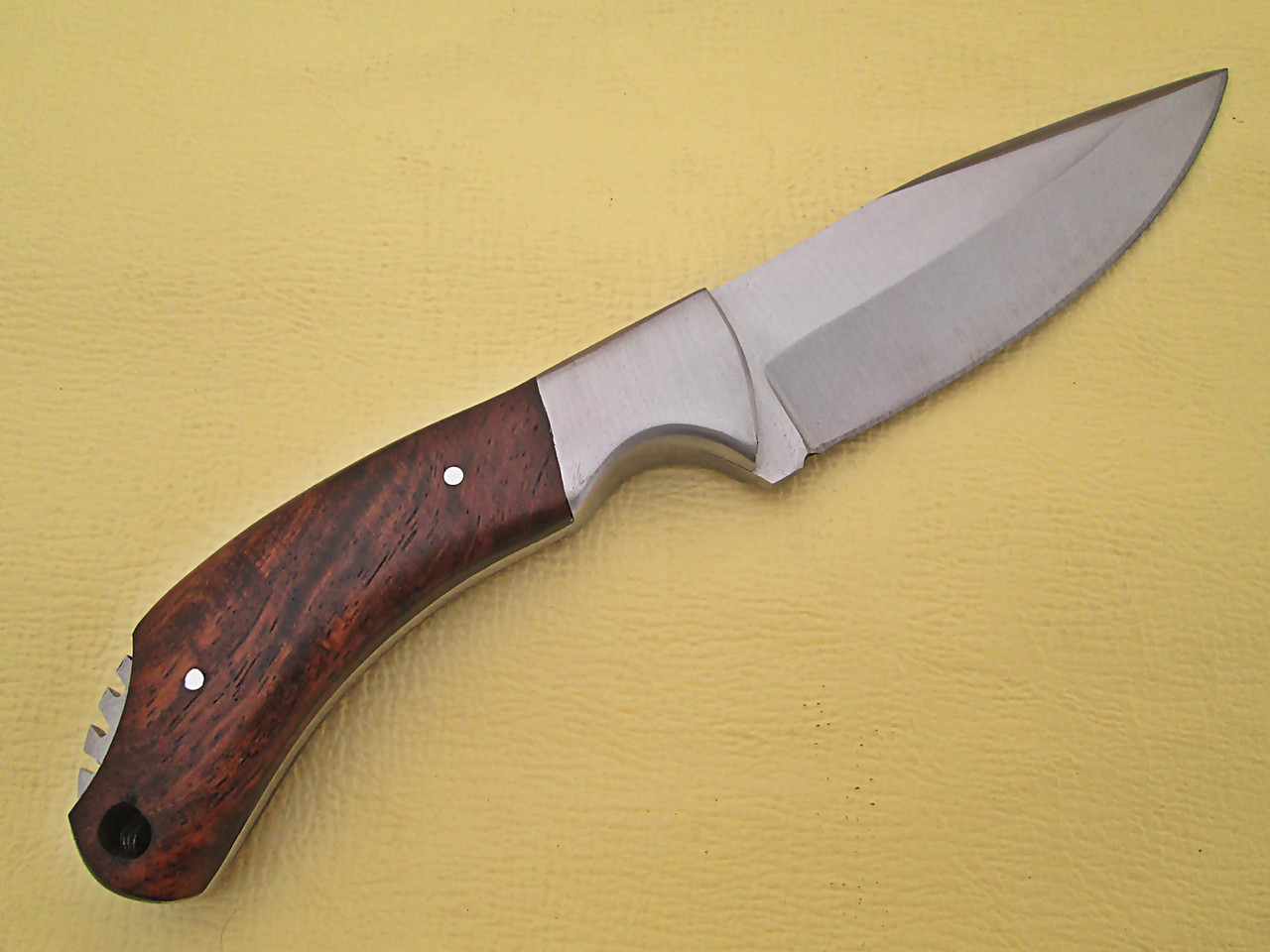 WHITE DEER Full Tang J2 Steel Tactical Knife Walnut Grip Drop Point