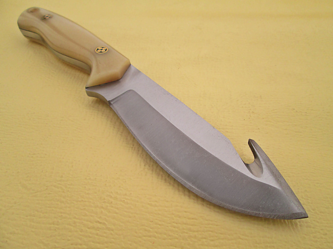 WHITE DEER Guthook Ranger Series J2 Steel Skinner Knife Buffalo Bone Grips