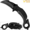 White Deer Extreme Defense Emergency Tactical Karambit Knife Assisted Open Black