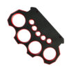 TACTICAL G10 KNUCKLE Black & Red Belt Buckle & Knuckle